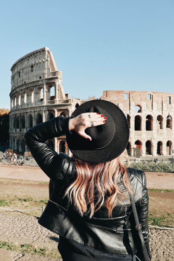 Travel girl at forum