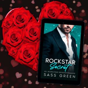 Image of ebook Rockstar Secret by Sass Green, a spicy enemies to lovers rockstar romance